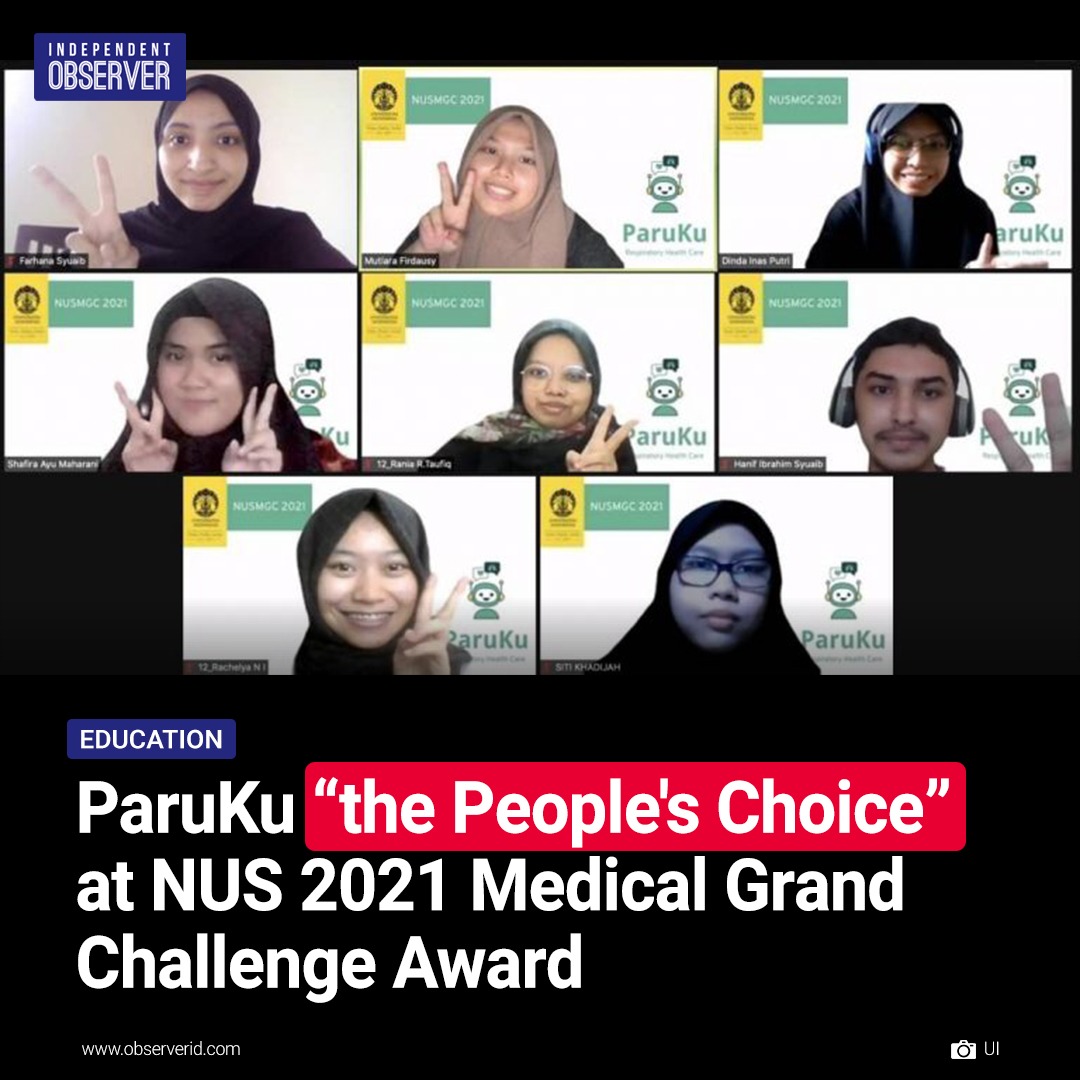 Observer_ID's tweet photo. ParuKu “the People’s Choice” at NUS 2021 Medical Grand Challenge Award https://t.co/goX6p7An1y #OBSERVER https://t.co/0ICcbPDVNe