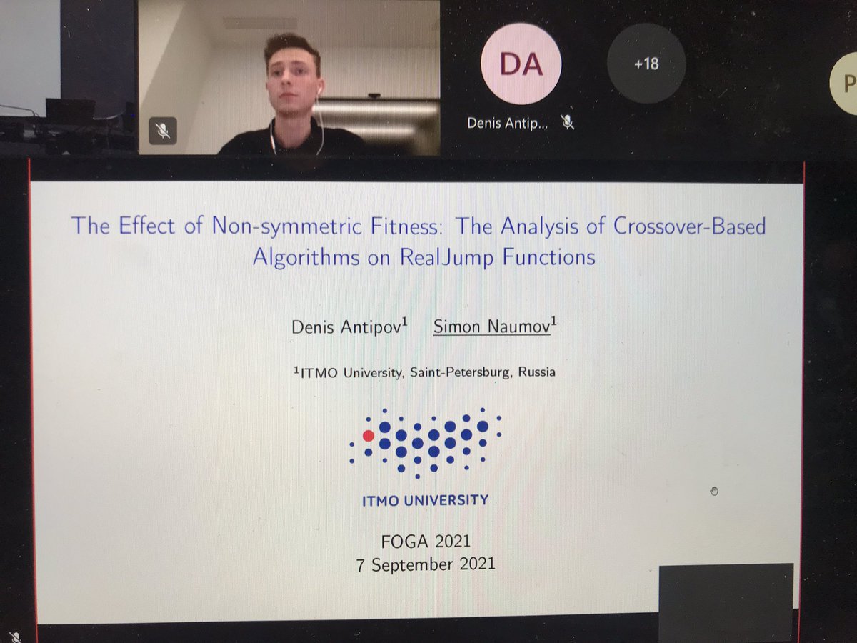 Second <a href="/foga2021/">FOGA2021</a> talk of the day will start in 10 minutes