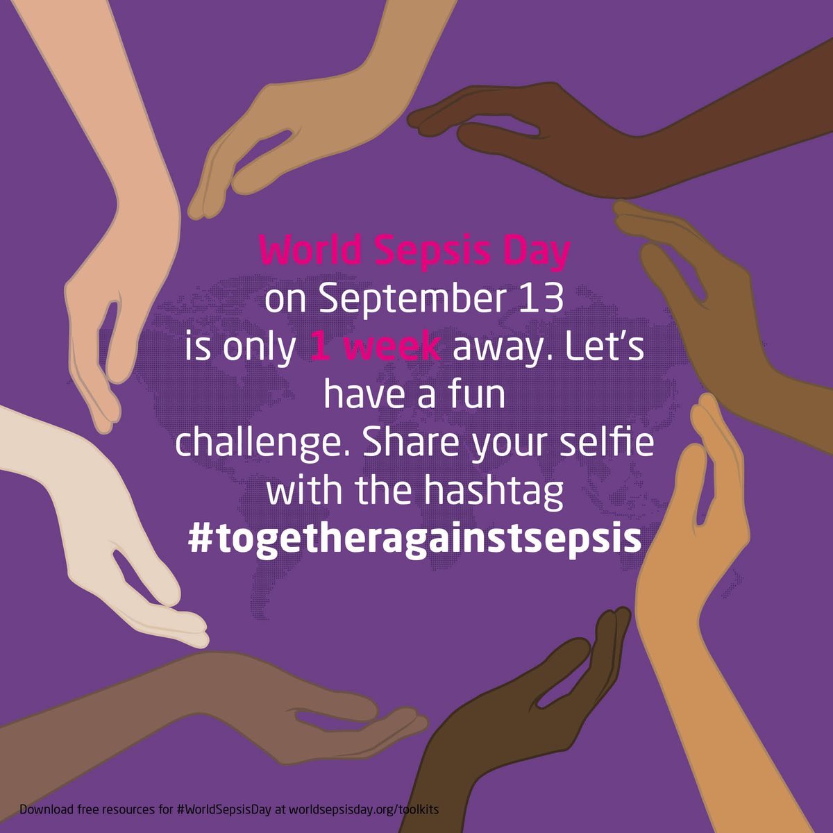 DudleyGroupNHS's tweet photo. #WorldSepsisDay on 13th September is only 1 week away. Help us spread awareness by sharing your selfie using the hashtags #togetheragainstsepsis #fightagainstsepsis – Don’t forget to tag us too! https://t.co/2iVZMNZAkm
