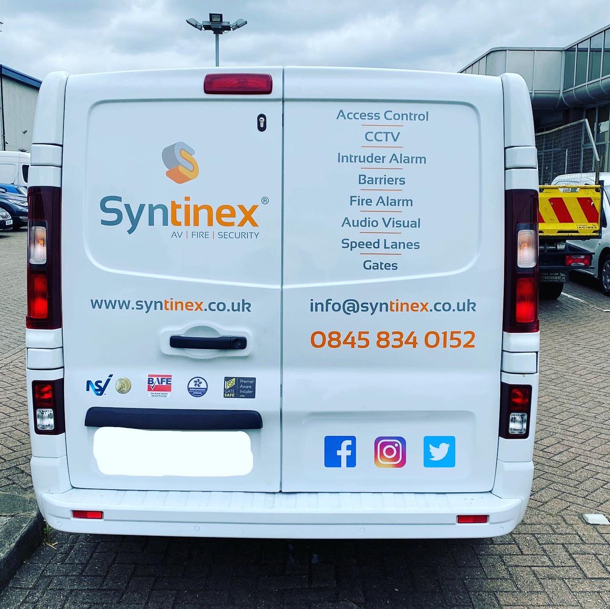Syntinex's tweet photo. New Van… New Signage.. Time for a little update 

Thanks to @yjdesignsurrey &amp; @Signaramasurbs for sorting

#av #fire #security #cctv #accesscontrol #intruder #speedlanes #securitysystem #syntinex https://t.co/dkGSmKvmZ5