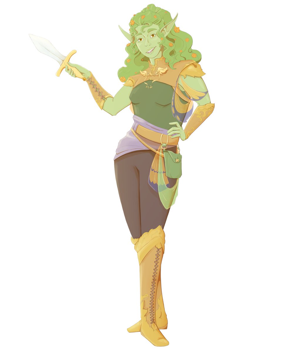 IrnfstInstitute's tweet photo. Hanne is amazing!! Check her out at @HHL_Illustrate twitter and Instagram

This is the beautiful Eladrin Elf 💚 Adrie

Sneaky Rogue and expert in untruths.🗡️🗡️

And Cartwheels

"Mishneena??!?" https://t.co/2pe2j31PKk