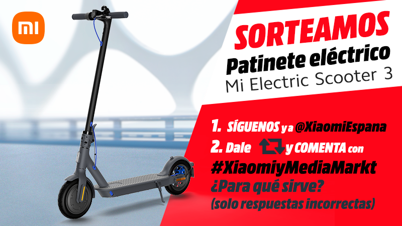 MediaMarkt_es's tweet photo. 🛴💨 𝗦𝗢𝗥𝗧𝗘𝗔𝗠𝗢𝗦 𝗲𝗹 𝗡𝗨𝗘𝗩𝗢 #MiElectricScooter3 𝗱𝗲 𝗫𝗶𝗮𝗼𝗺𝗶 🤩 Más estable y seguro ¡Participa!

👉Síguenos y sigue a @XiaomiEspana
👉Dale🔄y comenta con #XiaomiyMediaMarkt ¿Para qué sirve? (solo respuestas incorrectas)🤣

#Sorteo Hasta el 10/9🍀 https://t.co/zEQD0HM1ox