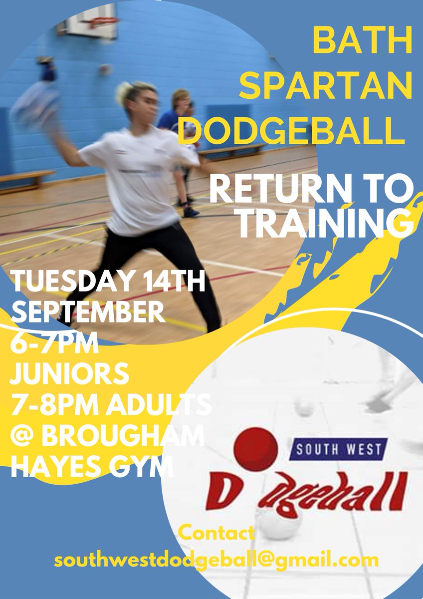 Bath Spartans Dodgeball Returns! 

Please RT

<a href="/Bath_Wilt_P/">Bath & Wilts Parent</a> <a href="/BathEcho/">Bath Echo</a> <a href="/wesportap/">WesportAP</a> <a href="/HGSBath/">Hayesfield Girls' School and Mixed Sixth Form</a> <a href="/bathlive/">Bath Live</a>