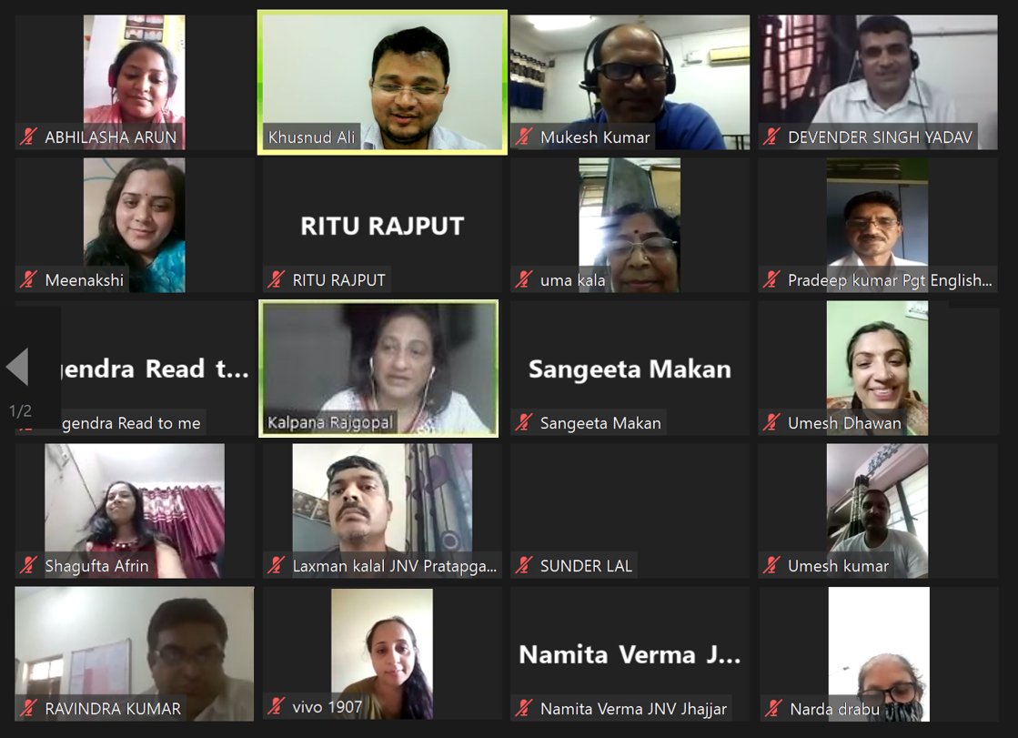 A refresher training was recently conducted on the 23rd and 24th of August, 2021 for the <a href="/Jnv_India/">Jawahar Navodaya Vidyalaya (Group of navodayans)</a> #Jaipur Region covering #Rajasthan, #Haryana and #Delhi. More than 100 #EnglishTeachers from 58 JNV schools had participated in this training.
#EnglishLiteracy #TechForGood #EdTech