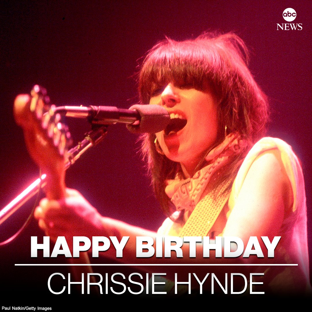 HAPPY BIRTHDAY: Rock singer Chrissie Hynde (The Pretenders) is 70 today.  