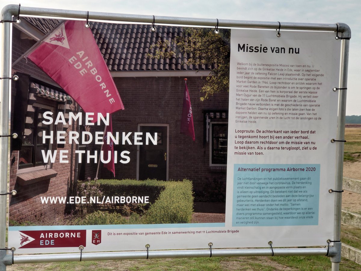 HenkBuiten's tweet photo. Deze maand is Airborne Ede-maand 2021. 18 september landen er 2000 parachutisten op de Ginkelse Heide. Vanmorgen naar het monument gelopen daarna Edese Heide. Oefening #defensie #stoffig 17 km gelopen. #ede https://t.co/pud8dgevyu
