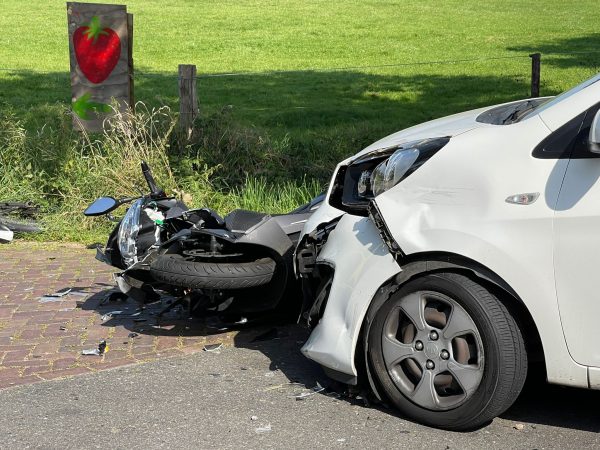 Scooterrijder gewond na ongeval N65