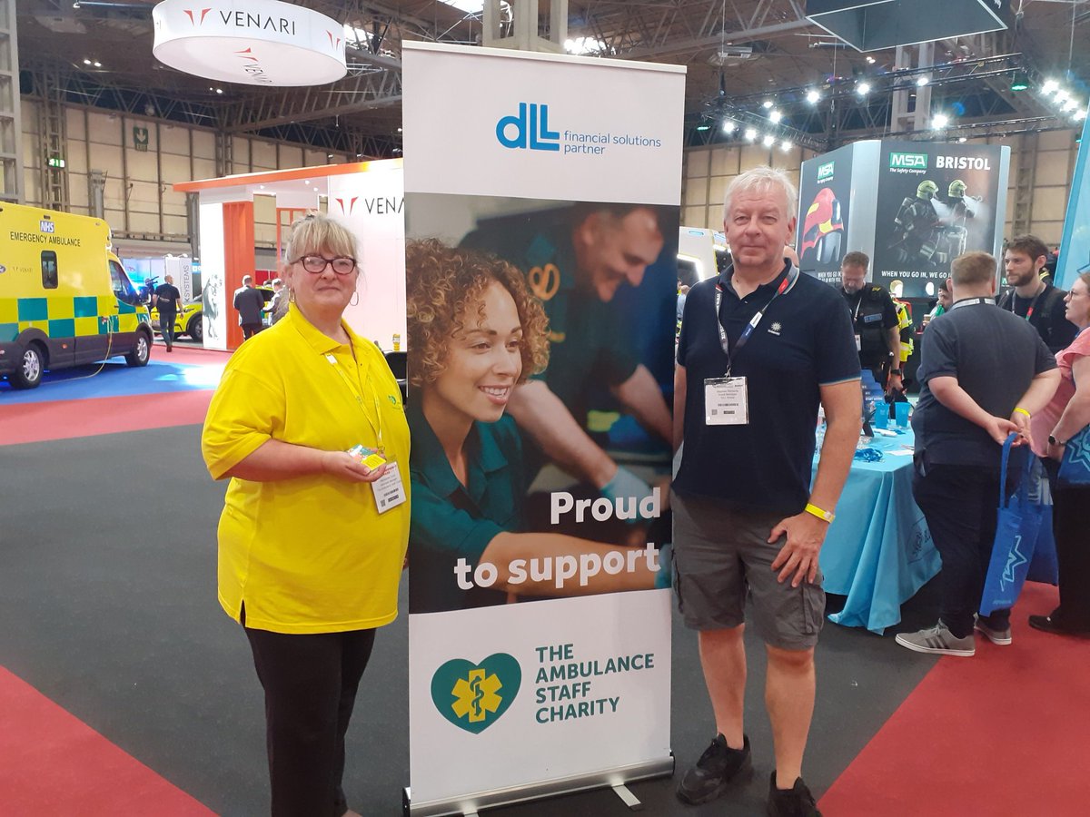 Great to meet Stephen from @DLLgroup who have very kindly provided the stand for us this year at #EmergencyServicesShow 
#ThankYou 
#WorkingTogether
#ESS2021