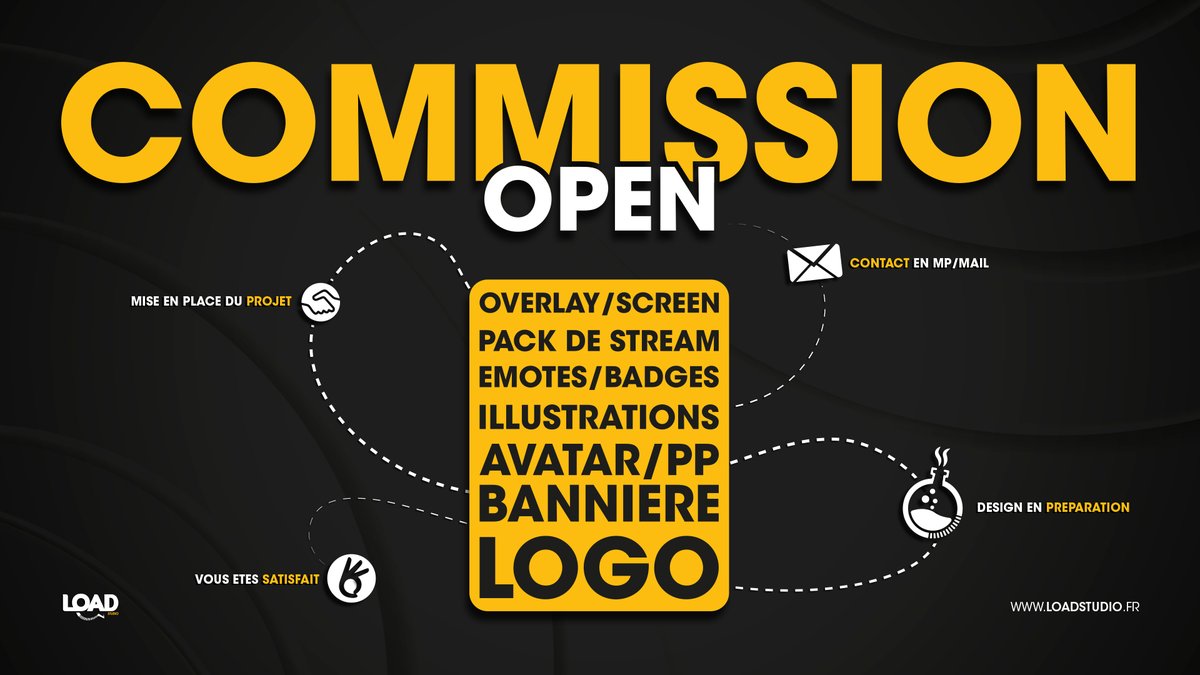 load_studio's tweet image. ✨COMMISSIONS OPEN✨

Salut tout le monde ! Je suis disponible pour vos packs twitch (emotes/badges/overlay/pp) et autres prestations, plus d'infos en mp, a bientôt !☄️

🔃 et❤️appréciés😊

#twitchdesign #twitch #graphiste #illustrateur #emoteartiste #packtwitch #illustrateur