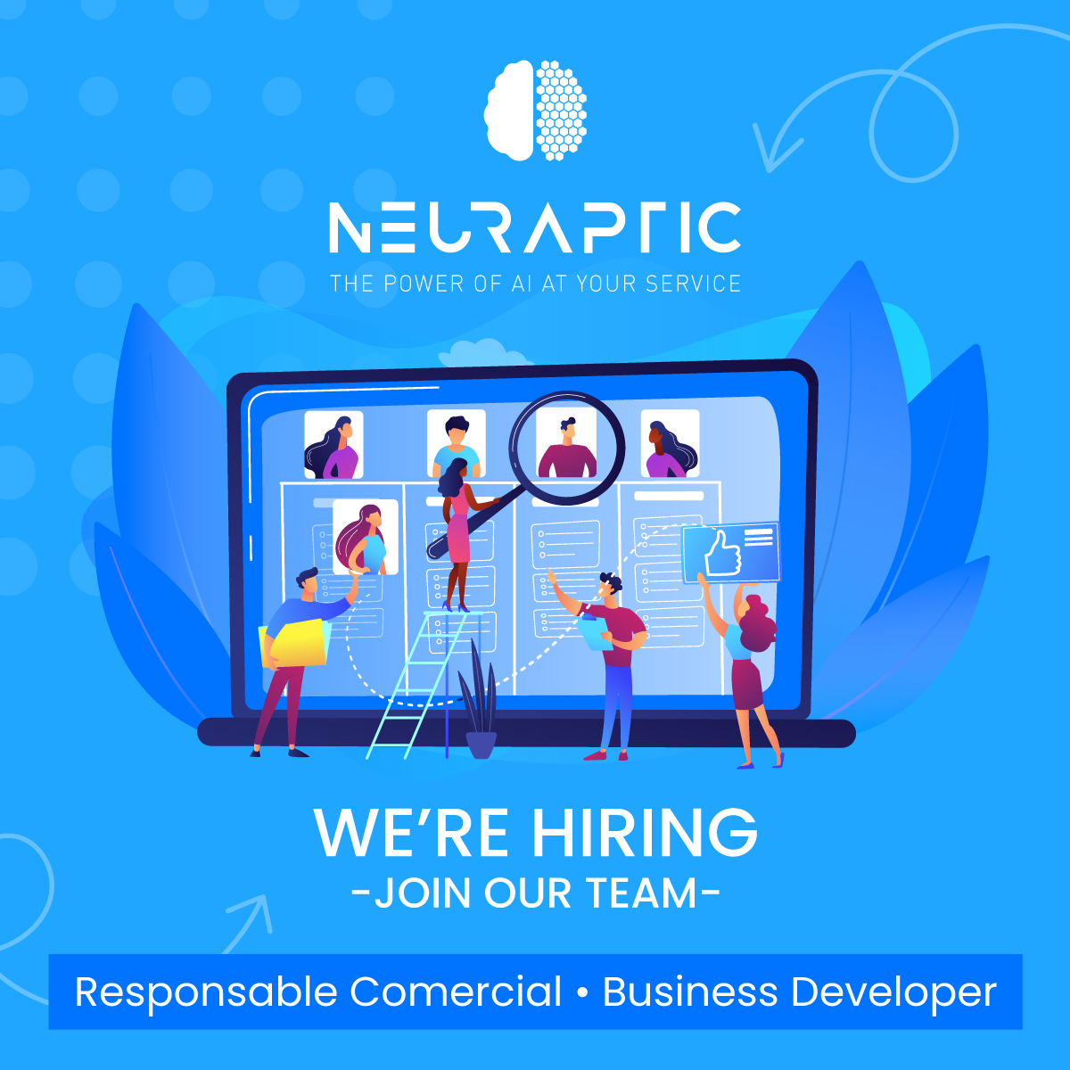📢We're hiring📢
En <a href="/neuraptic/">Neuraptic AI</a> buscamos personas excepcionales.

🔍Responsable Comercial / Business Developer
+ info: neuraptic.ai/nosotros/#ofer…

#empleo #inteligenciaartificial #hiring #responsablecomercial #desarrollodenegocio #businessdeveloper #neuraptic #ia #machinelearning