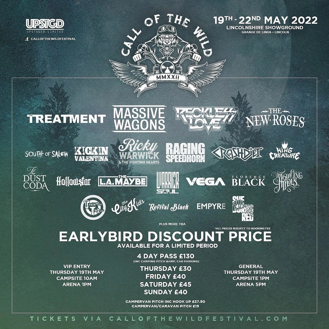 Get your Earlybird discount while you still can. Also, why not make use of the payment plan. Small deposit and affordable monthly payments. #callofthewildfestival #earlybird #paymentplan #rockfestival