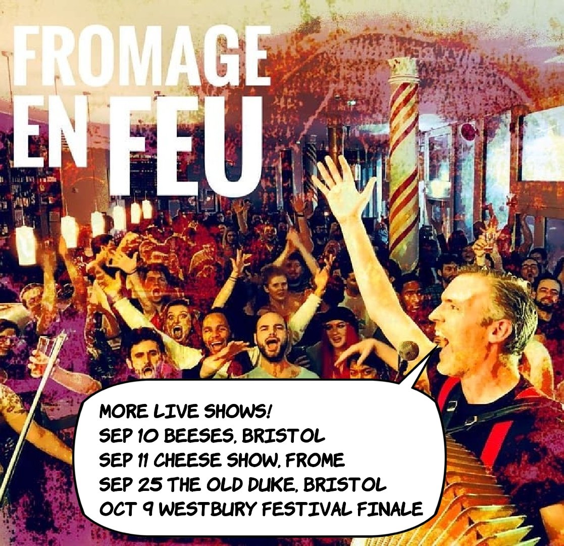 More live shows!
Tickets for all these events available via our link tree in bio
#gigs #livemusic #concerts #cheeseshow #westburyfestival #beesesbristol #theolddukebristol #europeanfolk #balkanmusic #bandpic #gigannouncement #liveshows #music #festivals #summervibes #klezmermusic