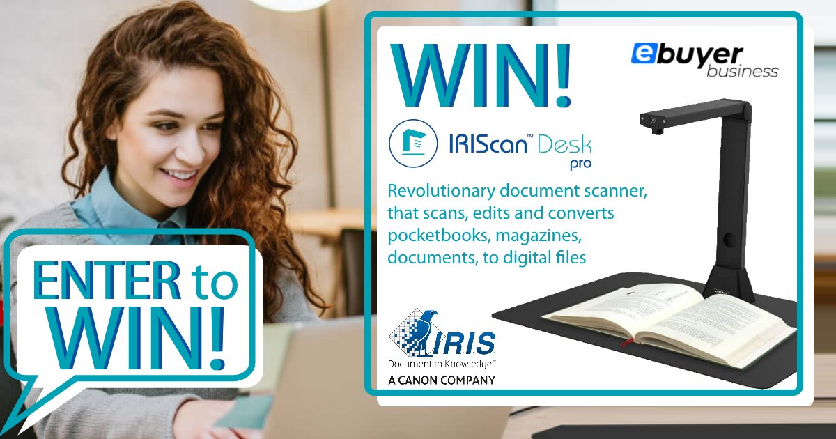 🎊 COMPETITION TIME! 🎊

WIN! A IRIScan™ Desk Pro...The revolutionary document scanner that scans, edits and coverts pocketbooks, magazines and documents to digital files!

ENTER now to WIN!* 

*T&amp;C's apply. UK ENTRIES ONLY. FREE to enter. 

👉 t.ly/aD5R