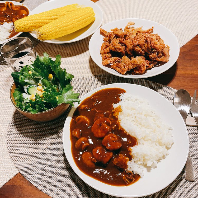 今日はカレーライス🍛 okamiはシーフードカレー が1番好き❤️ #晩御飯 #料理好きと繋がりたい