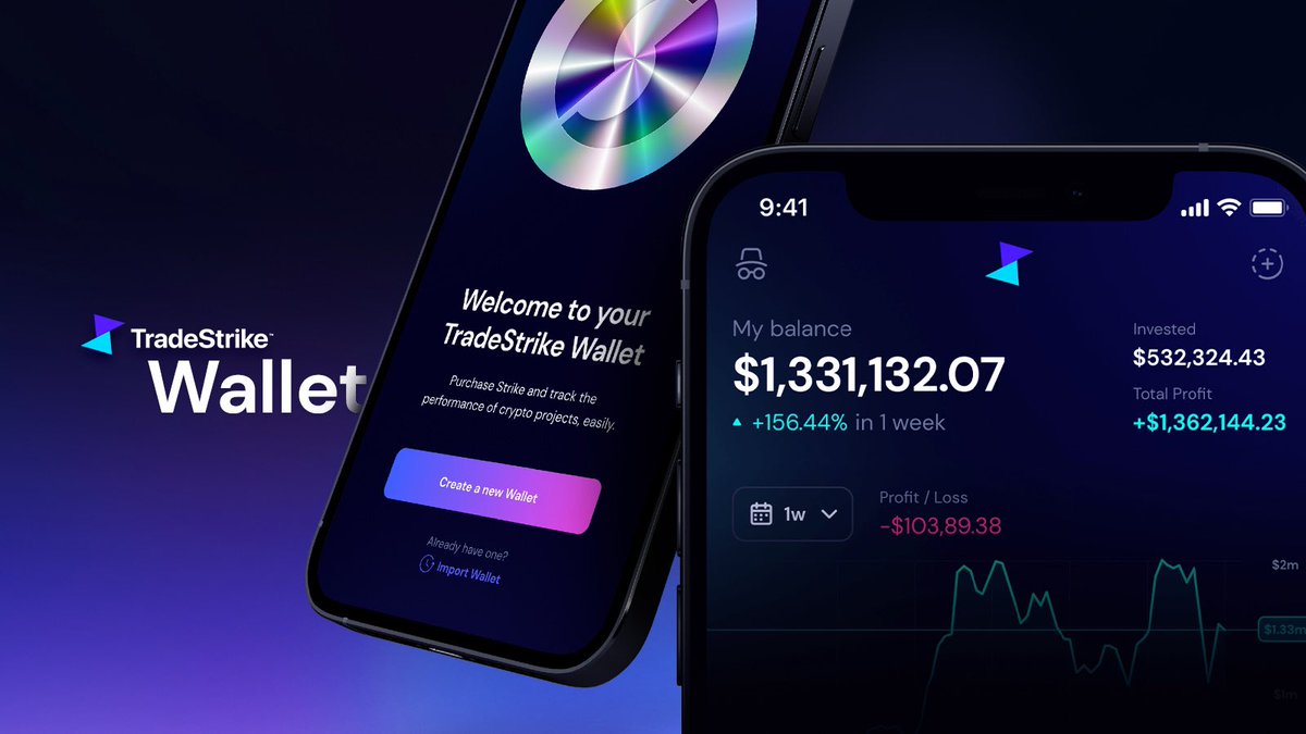 NEWS! The TradeStrike Wallet 🔥 Innovative features, stunning UI, plus  simple fiat deposits/withdrawals 💳⚡️ #TradeStrike $STRIKE #DeFi #Wallet