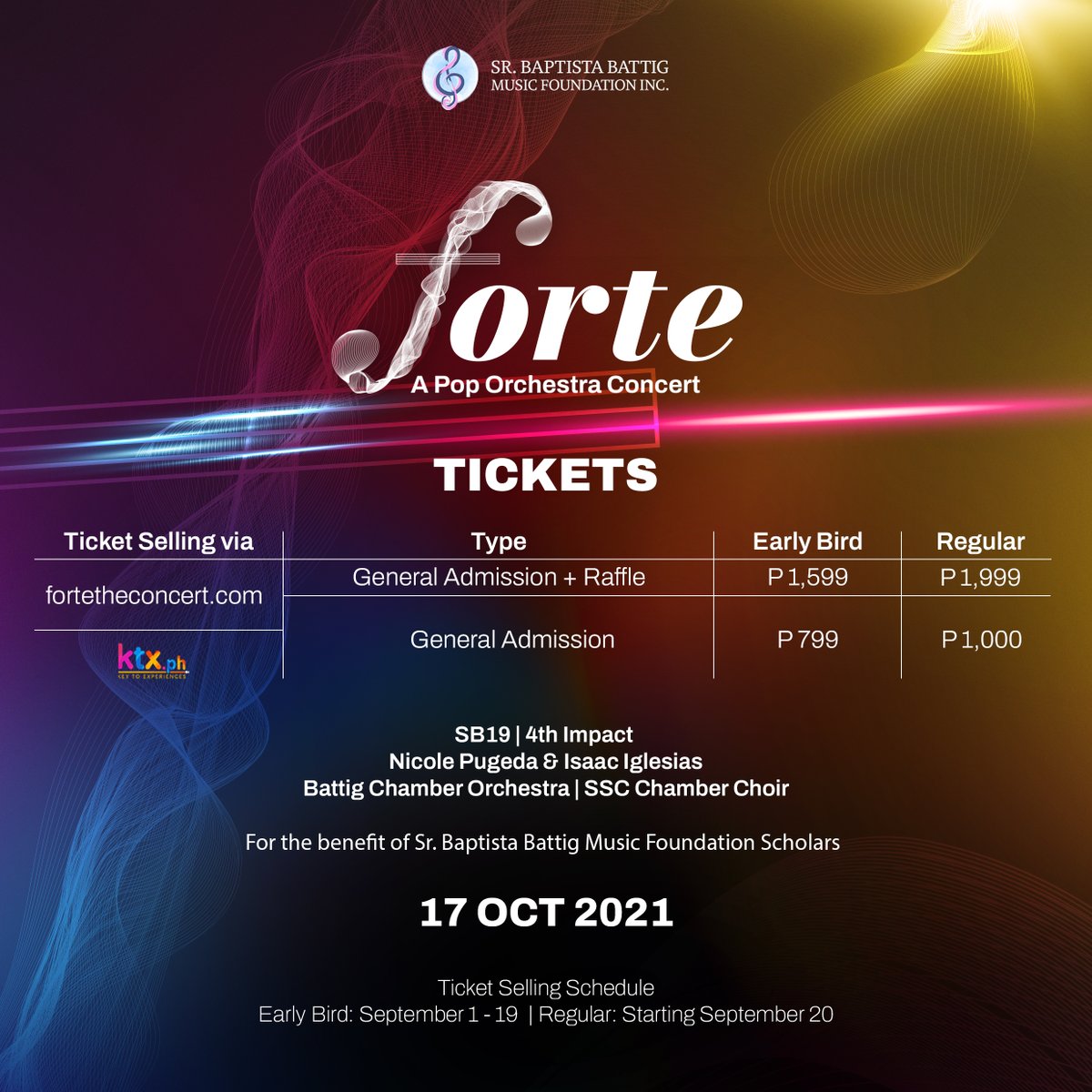 SB19 Official ?? on Twitter: "Forte: A Pop Orchestra Concert tickets are now available! Catch us perform our songs live with an orchestra for the first time plus a special collaboration performance.