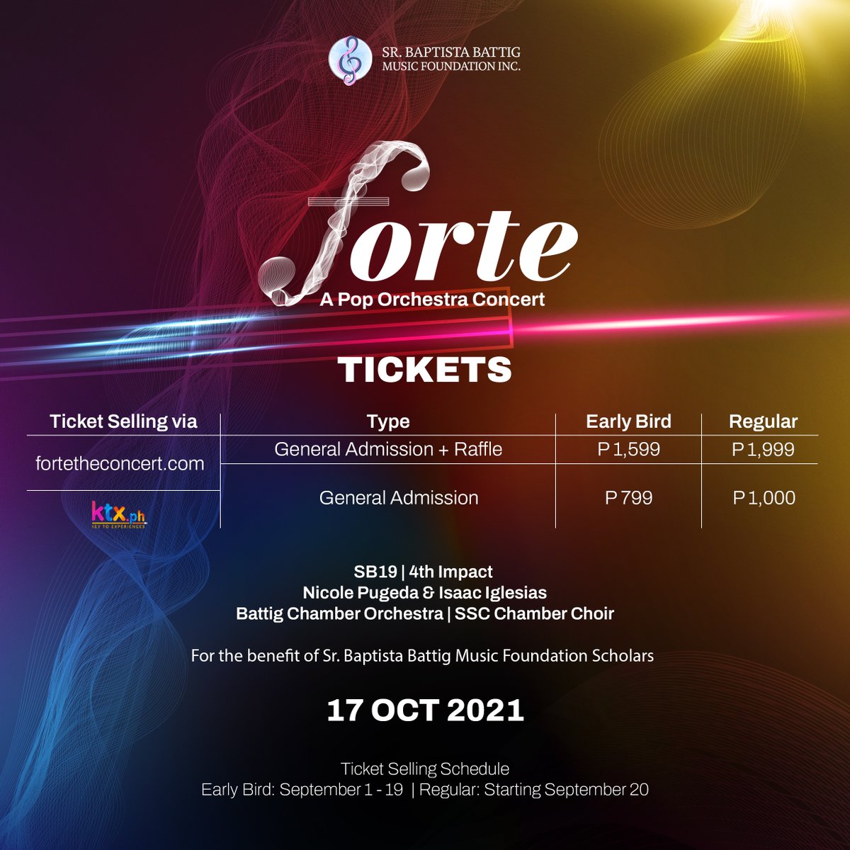 SB19 Official ?? on Twitter: "Forte: A Pop Orchestra Concert tickets are  now available! Catch us perform our songs live with an orchestra for the  first time plus a special collaboration performance.