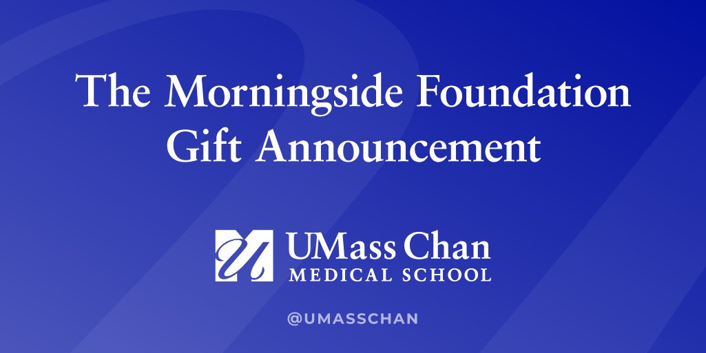 📢  LIVESTREAM ALERT: Go to umassmed.edu at 10 a.m. to watch a news conference on UMass Medical School's new name and the endowment fund that's been created to hold the $175 million gift from the Morningside Foundation: bit.ly/3mR2EKG #UMassChan