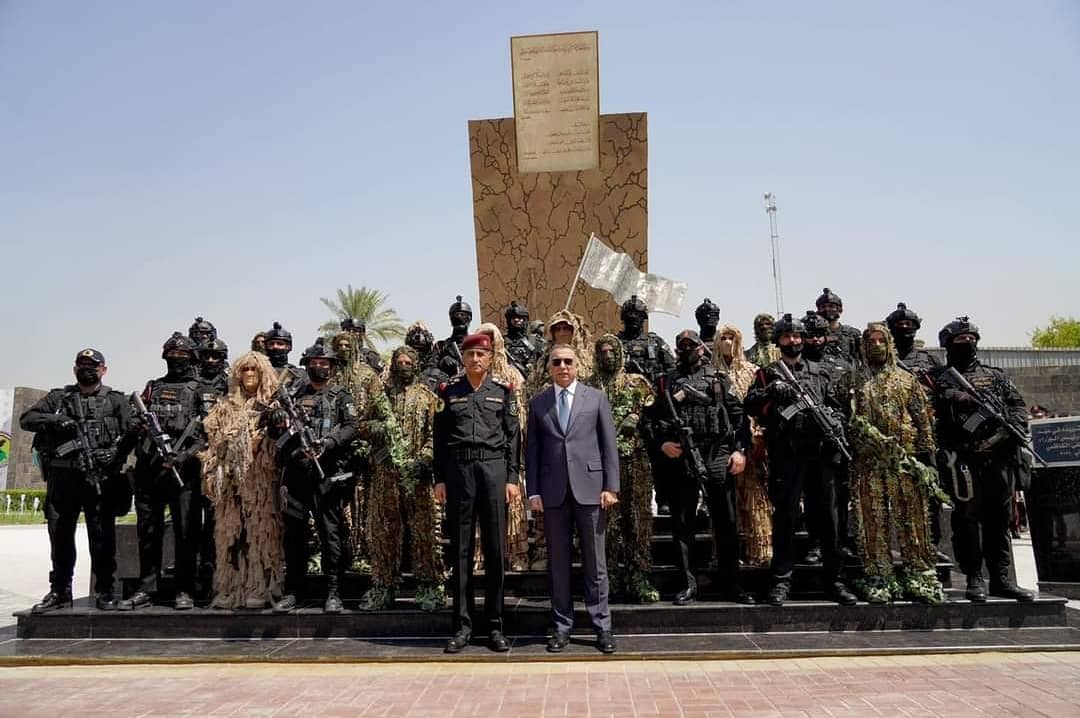TurkmeneliH's tweet photo. بحضور رئيس الوزراء مصطفى الكاظمي ورئيس جهاز مكافحة الإرهاب افتتاح النصب التذكاري لشهداء جهاز مكافحة الإرهاب. https://t.co/BNlms8QDhV