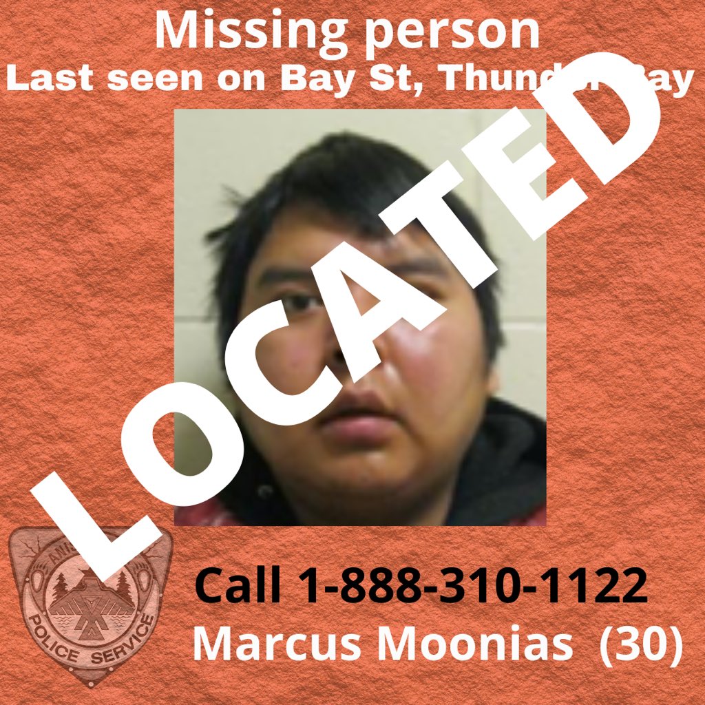 APScops's tweet image. Located and found safe! Miigwetch to all that shared and help. #apacops #Miigwetch