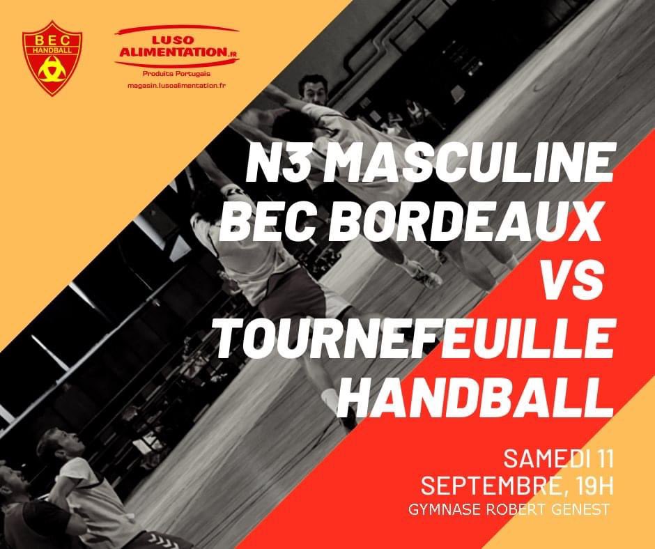 [N3 MASCULINE]: ne manquez pas la première rencontre de notre N3 masculine face à l'équipe toulousaine du #Tournefeuille #Handball. On vous attend nombreux (avec votre pass') pour encourager nos joueurs et faire vibrer les tribunes ! 🤾🏽
📆 11 septembre
🕖 19h 
📍Robert Geneste !