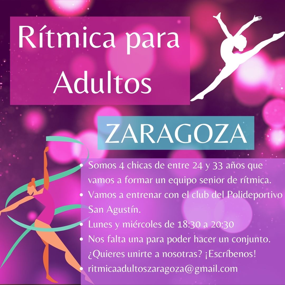¡Al final lo conseguimos! <a href="/aragongym/">Federación Aragonesa de Gimnasia</a>  <a href="/mamisybebes/">Sara Palacios - Walewska</a> <a href="/almudenacid/">𝐀𝐥𝐦𝐮𝐝𝐞𝐧𝐚 𝐂𝐢𝐝</a> @lazancadagr ¡Tenemos grupo de rítmica! ¿Nos ayudáis a encontrar una 5ª persona para formar conjunto con un retweet? #gimnasiaritmica #Zaragoza