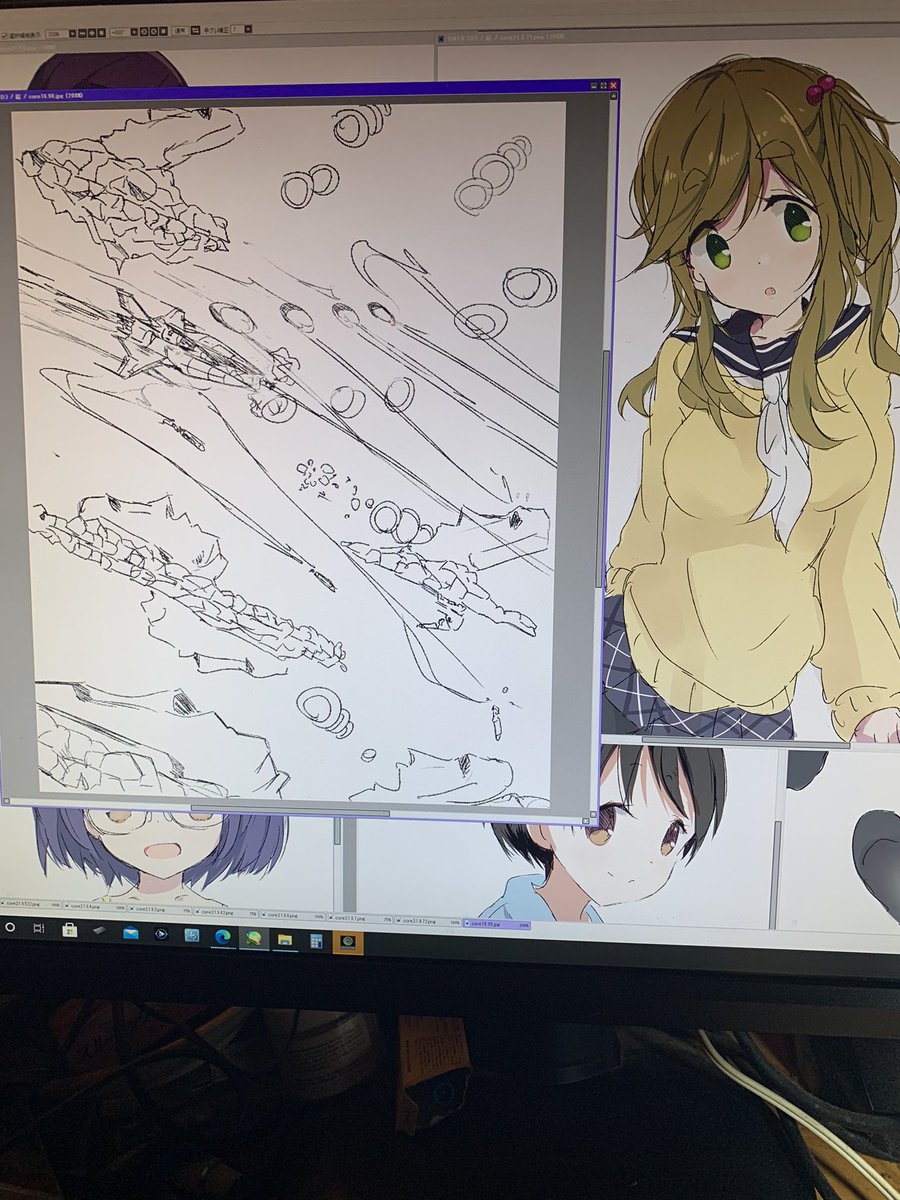 ちょっと描いてみる( i _ i )何 