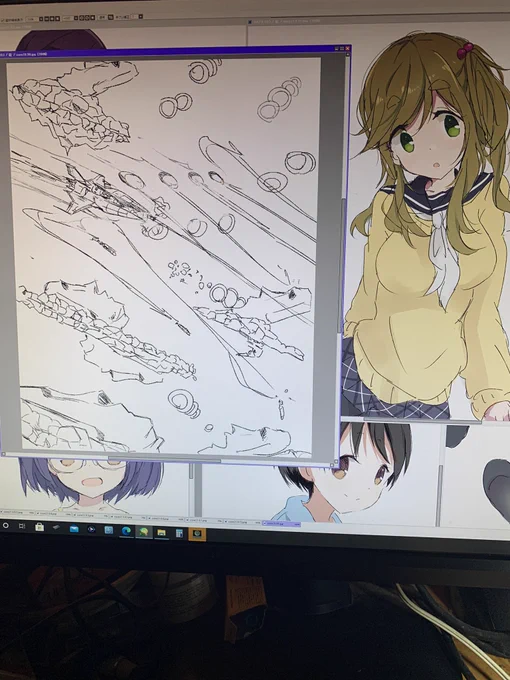 ちょっと描いてみる( i _ i )何 