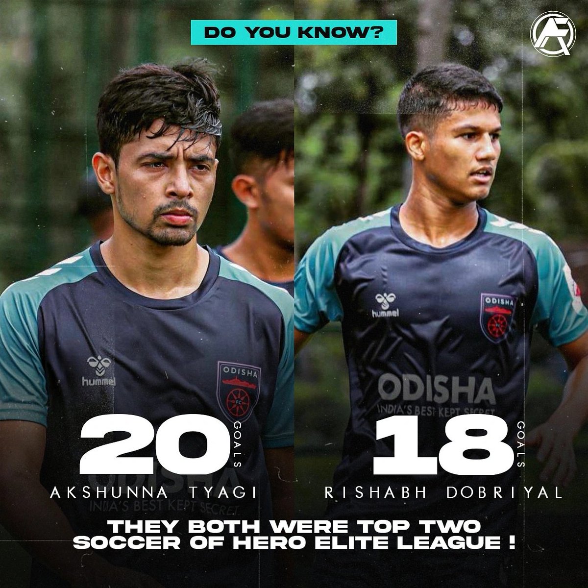 Both Tyagi and Dobriyal are part of Odisha FC first team trials now. 💜🖤 They both were top scorers in the list of Siva Shakti of Bengaluru FC and Subho Paul of Sudeva in 3rd and 4th position respectively! #OdishaFC #IndianFootball #ISL #AmaTeamAmaGame #allindiafootball