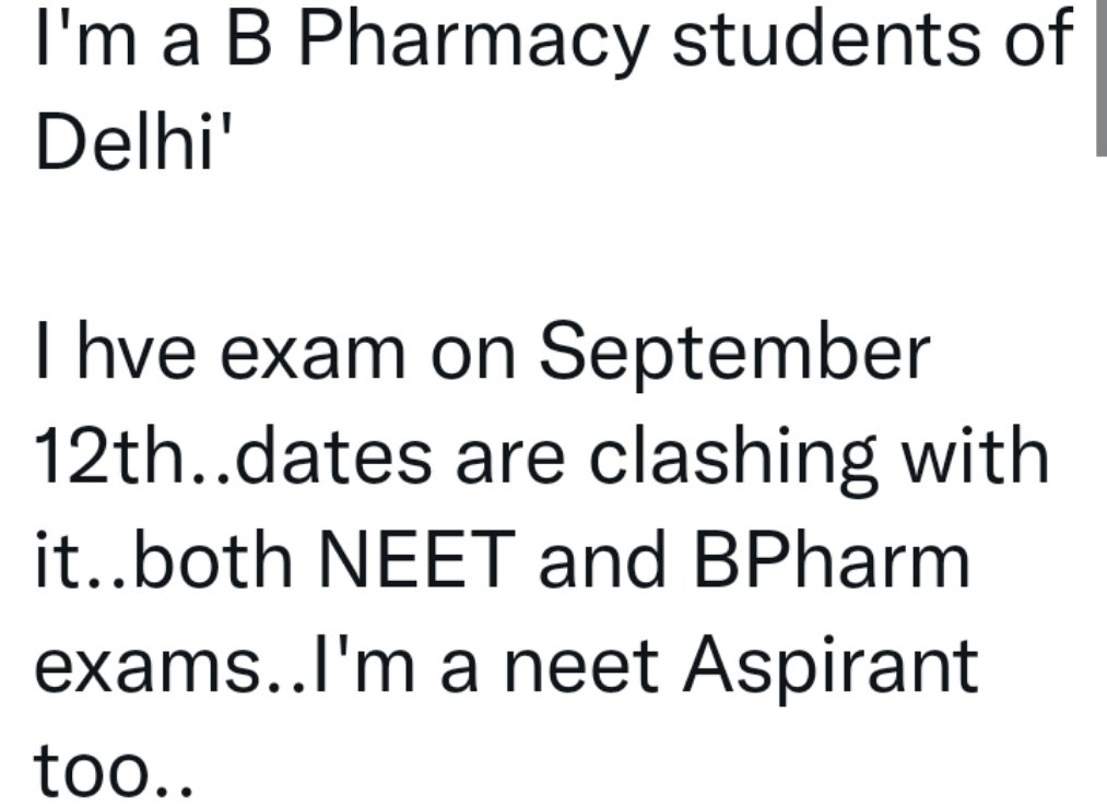 ActivistSukhpal's tweet photo. R/Sir @dpradhanbjp @DG_NTA
Req ur kind attn. towards #NEET students genuine concerns. 🙏
👉Distance of 100s of kms btwn #Board &amp; #NEETUG2021 centres 👉Logistic Issues 👉Clash👉 Mock Abhiyas Test nt released 👉Exam Pattern👉 Pandemic
#MentalHealthMatters
#justiceforneetaspirants https://t.co/kmDSHMYym5