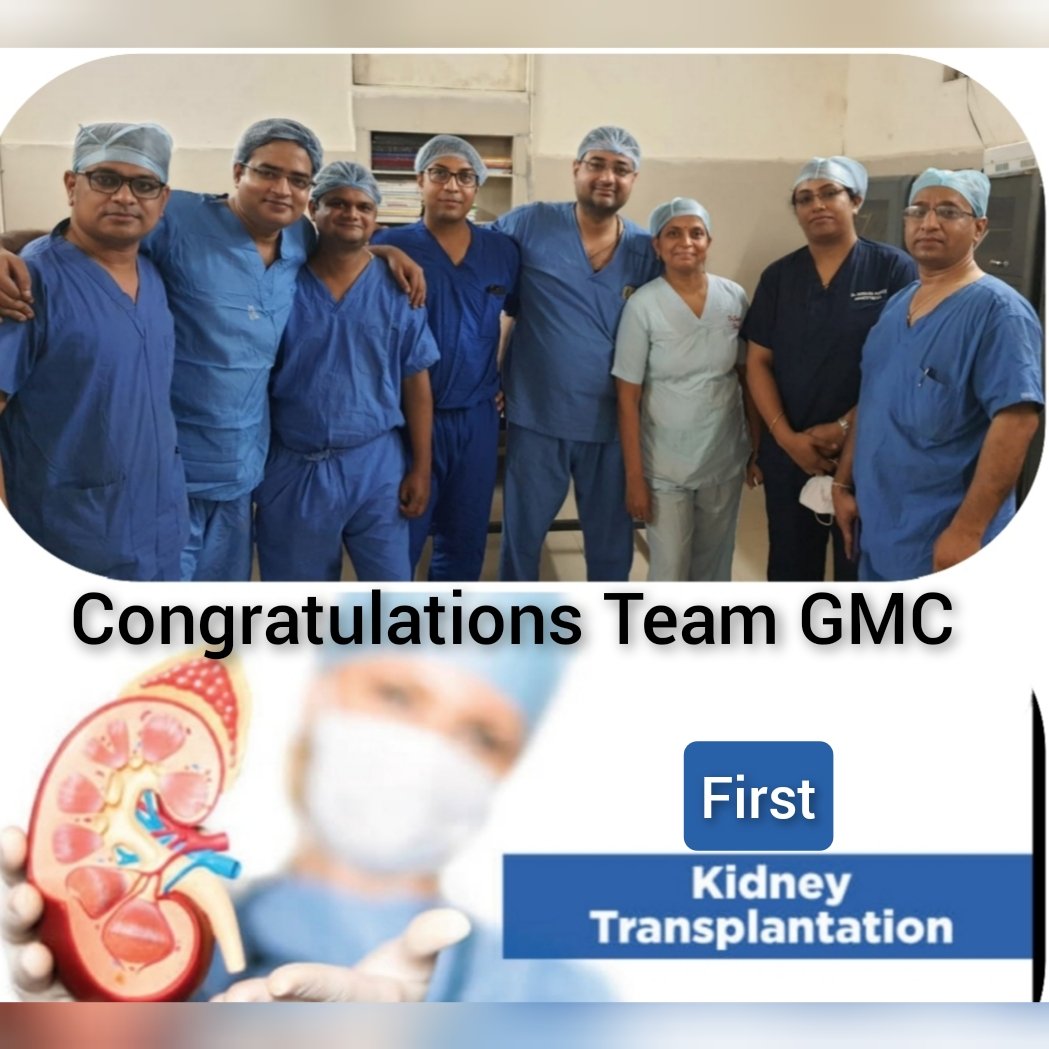 CMTA2020's tweet image. ऐतिहासिक एवं अति गौरवान्वित करने का दिन है कि आज दिनांक 07/09/21 को हमारे प्रदेश के किसी सरकारी संस्थान का प्रथम गुर्दा प्रत्यारोपण गांधी चिकित्सा महाविद्यालय के हमीदिया अस्पताल में सफलता पूर्वक संपन्न हुआ, प्रत्यारोपण में शामिल सभी चिकित्सा शिक्षक, जूनियर डॉक्टर, नर्सिंग..