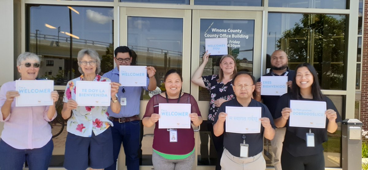 semntogether's tweet image. Employees in Winona County wishing you a great Welcome Week! Check out the many events happening in that area this year here: welcomingamerica.org/initiatives/we…