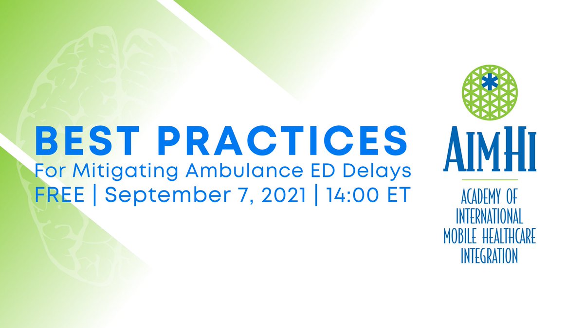 AIMHI (@aimhi_mih) on Twitter photo Today @ 14:00 ET! Free webinar featuring an expert panel sharing best practices for mitigating #EMS #EmergencyDepartment delays! Don't miss <a href="/CMSGov/">CMSGov</a>, <a href="/REMSA_Adam/">Adam B. Heinz MBA, NRP</a>, <a href="/JPmedic632/">Jimmy Pierson</a>, <a href="/MattZavadsky/">Matt Zavadsky</a>, <a href="/NiagaraEMS/">Niagara EMS</a>, <a href="/JPS_Health/">JPS Health Network</a>, more! us02web.zoom.us/webinar/regist… <a href="/EMS1/">EMS1</a> <a href="/EMSWorldOFCL/">EMS World</a> <a href="/jemsconnect/">JEMS - EMS</a> Today @ 14:00 ET! Free webinar featuring an expert panel sharing best practices for mitigating #EMS #EmergencyDepartment delays! Don't miss <a href="/CMSGov/">CMSGov</a>, <a href="/REMSA_Adam/">Adam B. Heinz MBA, NRP</a>, <a href="/JPmedic632/">Jimmy Pierson</a>, <a href="/MattZavadsky/">Matt Zavadsky</a>, <a href="/NiagaraEMS/">Niagara EMS</a>, <a href="/JPS_Health/">JPS Health Network</a>, more! us02web.zoom.us/webinar/regist… <a href="/EMS1/">EMS1</a> <a href="/EMSWorldOFCL/">EMS World</a> <a href="/jemsconnect/">JEMS - EMS</a>