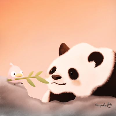 めいぷるの小部屋 今日は絶滅危惧種の日だそうです イラスト Digitalart Illustration 今日は何の日 絶滅危惧種の日 絵描き人 アトリエの系譜 Line絵文字 お絵描き 鳥 パンダ カエル