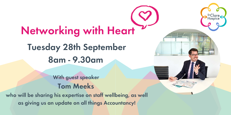 hospicestclare's tweet photo. #NetworkingWithHeart is back this September at our new venue - the George & Dragon, Epping. This month's event is sponsored by @pricebailey - we'll be joined by @tpmpricebailey to talk all things accountancy and PB Gardening Club🍃
Book your space here > https://t.co/Hb9WyV2Cuc https://t.co/YYvqjeXQV8