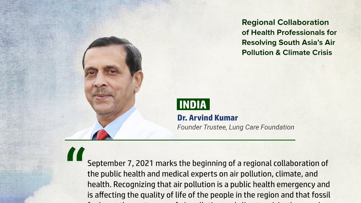On #WorldCleanAirDay, doctors and medical practitioners representing some of the largest associations and networks of public health professionals call to be a part of the solution to help achieve #HealthyAirHealthyPlanet ⠀

#HealthyAir4SouthAsia