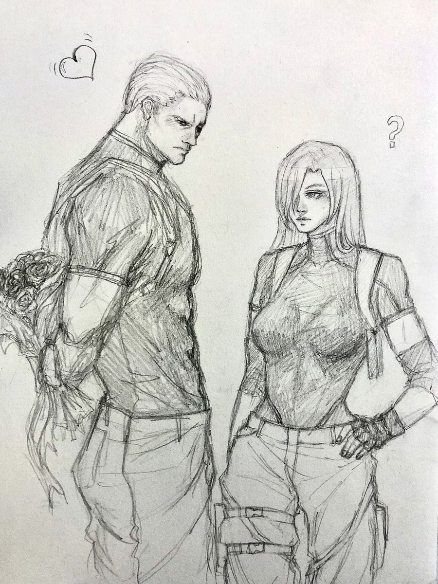 Everyone x Fem Leon (1/2) Krauser, Chris, Ada. https://t.co/eAQSUBejgy. 