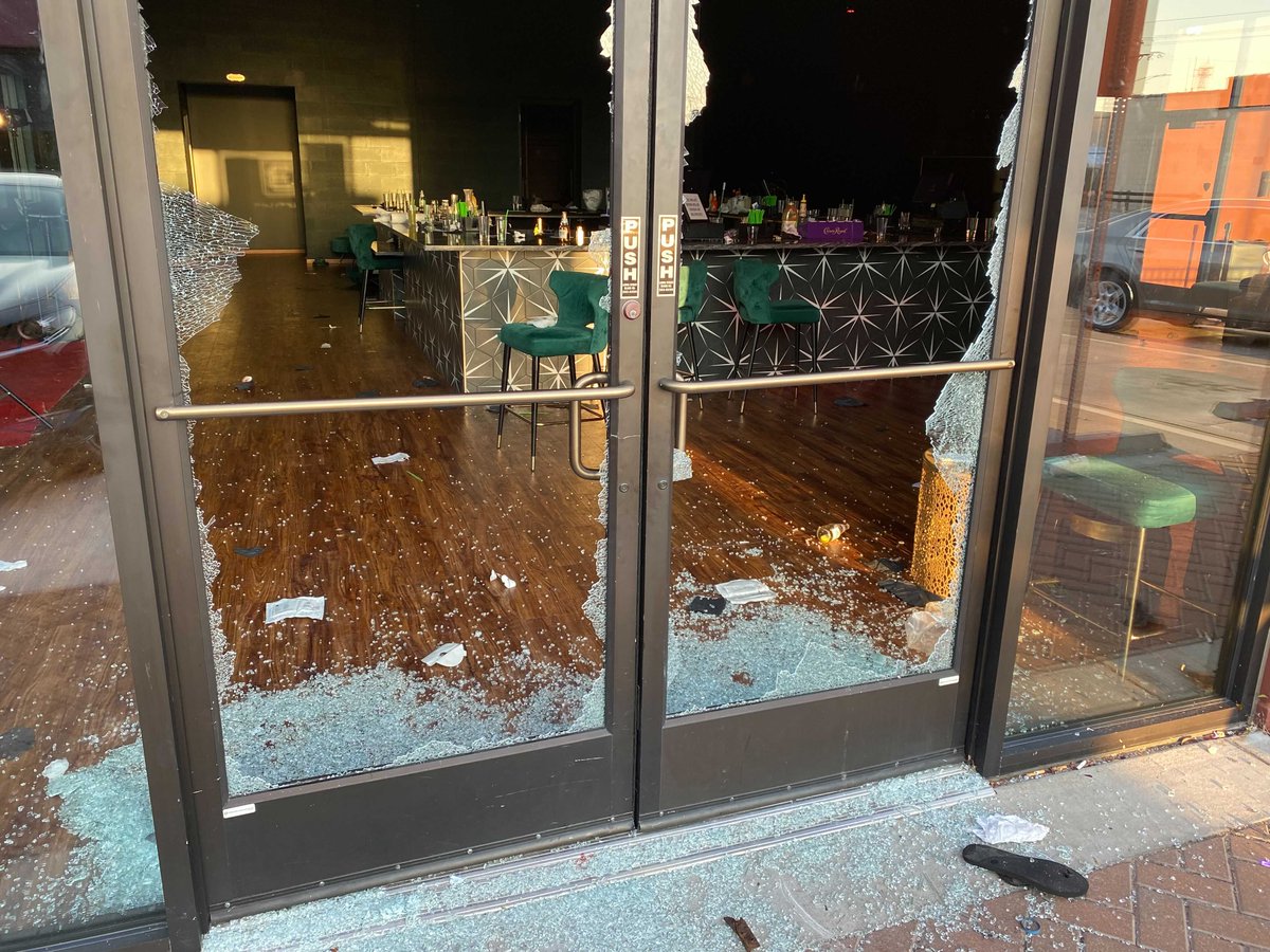 KWCH12's tweet photo. Here's a closer look of Enigma Night Club after a mass shooting occurred there early Tuesday morning. One person was killed and seven others were injured in the shooting. @WichitaPolice are still looking for a suspect. More about the shooting here: https://t.co/LgNk9KGVkb https://t.co/fjYviJGwD5