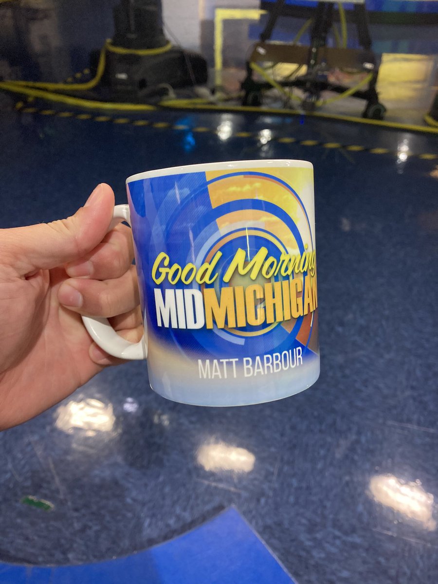 MattBarbourTV's tweet photo. The lovely Dawn Jones made this #GoodMorningMidMichigan mug๐See you at 9! Cheers!โ๏ธ https://t.co/UZopIQDl6O