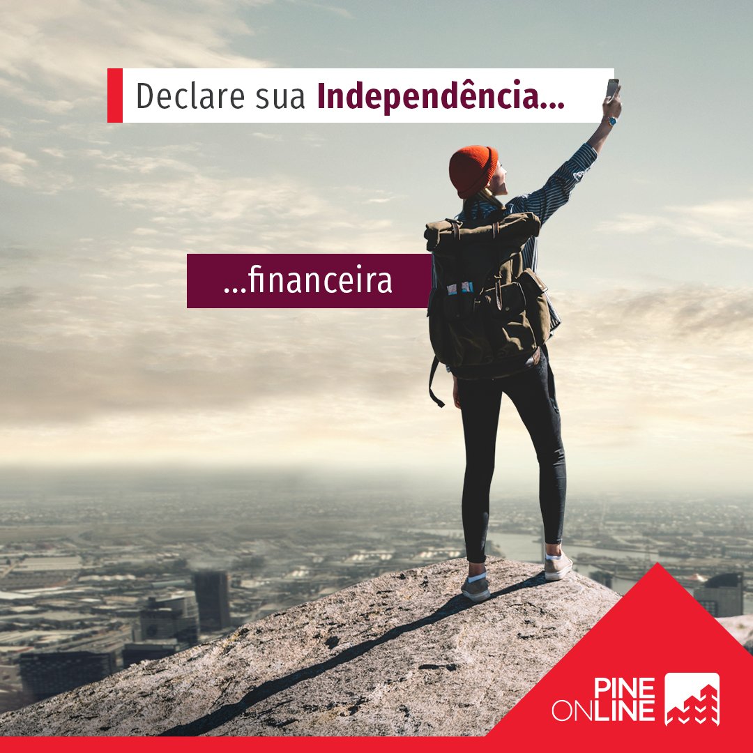 PineOnline_'s tweet photo. Neste 7 de setembro, que tal organizar as contas e declarar sua independência financeira?

Com o Pine Online, você investe suas economias, fica mais perto de conquistar um objetivo futuro e ter liberdade para realizar seus sonhos.

Acesse ou baixe o app:

https://t.co/JFATroDoK0 https://t.co/ldY7XBzfvB