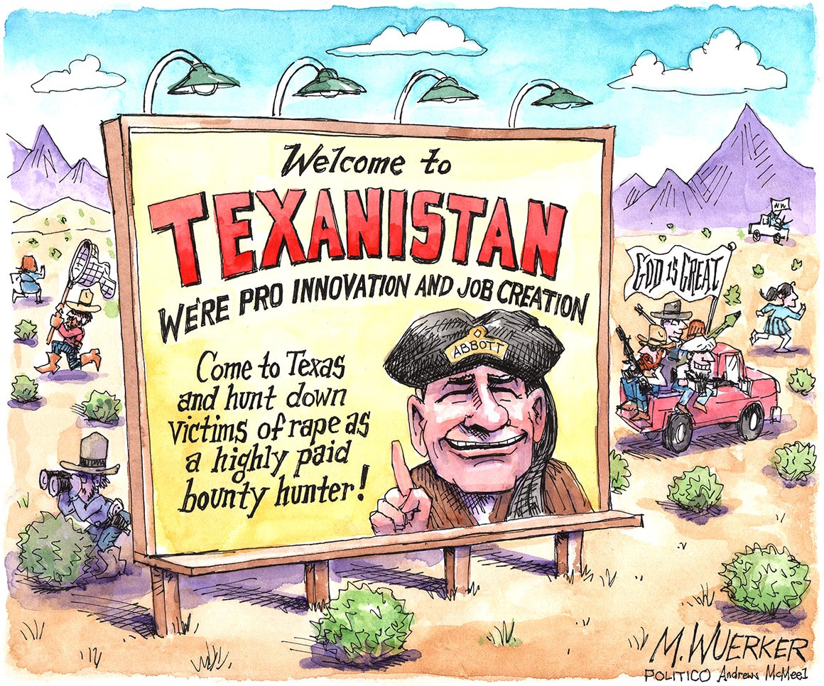 Allan Margolin (@allanmargolin) on Twitter photo Cartoon of the Day: Welcome to Texanistan via <a href="/wuerker/">Nancy Wuerker</a>
<a href="/GayEqualGlobal/">@gayequalglobal.bsky.social</a> @glangendorf01 <a href="/CaliGirlResists/">LeeLeePersists👊💥🇺🇸</a> @linda_wed1 @catfishyak <a href="/JasonHalle/">Jason Halle 👊🏽</a> <a href="/DemforceMGWV/">GOP-Out Of Control</a> <a href="/1lolamarina/">LOLAMARINA 🐋☮️NATURE Defender 🌊</a> @cassandra17lina <a href="/janrobinjackson/">Cajun Rogue NO🚫personal messages(DMs)</a> <a href="/andthenthree/">HappyPearl Cheers🍸</a> <a href="/Blueliberals/">Mikhail&Shenni 🐬🐶🙏Resist🌊 🇨🇦 🇺🇸 🦅 #FB🌐</a> <a href="/MiddleMolly/">Middle Molly</a> <a href="/Zac_Petkanas/">Zac Petkanas</a> @SandyGirl4Him Cartoon of the Day: Welcome to Texanistan via <a href="/wuerker/">Nancy Wuerker</a>
<a href="/GayEqualGlobal/">@gayequalglobal.bsky.social</a> @glangendorf01 <a href="/CaliGirlResists/">LeeLeePersists👊💥🇺🇸</a> @linda_wed1 @catfishyak <a href="/JasonHalle/">Jason Halle 👊🏽</a> <a href="/DemforceMGWV/">GOP-Out Of Control</a> <a href="/1lolamarina/">LOLAMARINA 🐋☮️NATURE Defender 🌊</a> @cassandra17lina <a href="/janrobinjackson/">Cajun Rogue NO🚫personal messages(DMs)</a> <a href="/andthenthree/">HappyPearl Cheers🍸</a> <a href="/Blueliberals/">Mikhail&Shenni 🐬🐶🙏Resist🌊 🇨🇦 🇺🇸 🦅 #FB🌐</a> <a href="/MiddleMolly/">Middle Molly</a> <a href="/Zac_Petkanas/">Zac Petkanas</a> @SandyGirl4Him