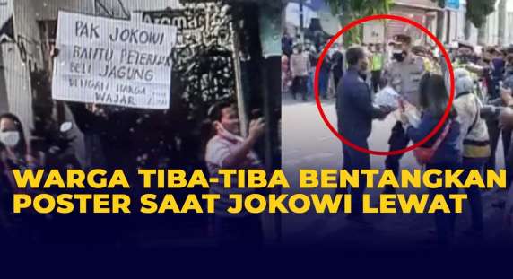 KompasTV's tweet photo. Bentangkan Poster ke Arah Jokowi saat Lewat, Pria Blitar ini Diamankan Polisi https://t.co/cekZ6JPdIj https://t.co/CXwJag37lj