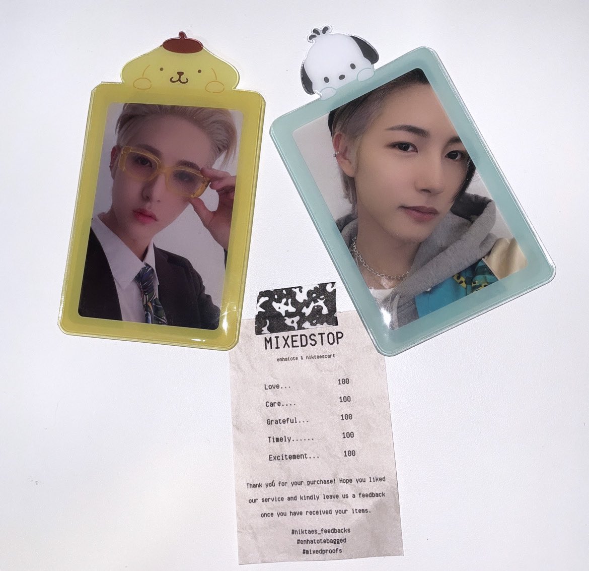 eniehypen's tweet image. ꒰ 💌 ꒱ — today’s mail 

Thank you so much for these very cute sanrio card holders! @mixedstop 💗✨naubos ko na yung candy 😅 tyty #mixedproofs