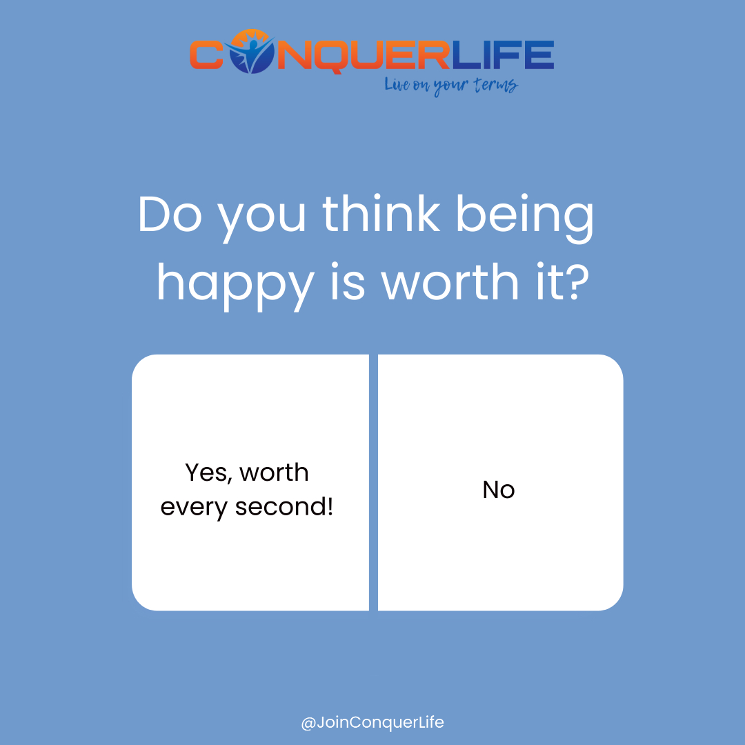 JoinConquerLife's tweet image. ðŸ¤” Is being happy worth it?  #creative #goaldigger