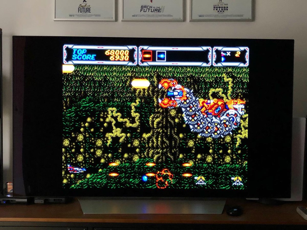 Betagarci's tweet photo. Hoy toca ración doble de juegos de naves con dos títulos. La vertiginosidad y dificultad de #thunderforceIII contrasta con la pausa que pone #Biometal en su gameplay. Pedazo de BSO tiene el título de Tecno Soft. Como me gusta la mecánica del escudo defensa/ataque del Bio https://t.co/FDTgyvXV7s