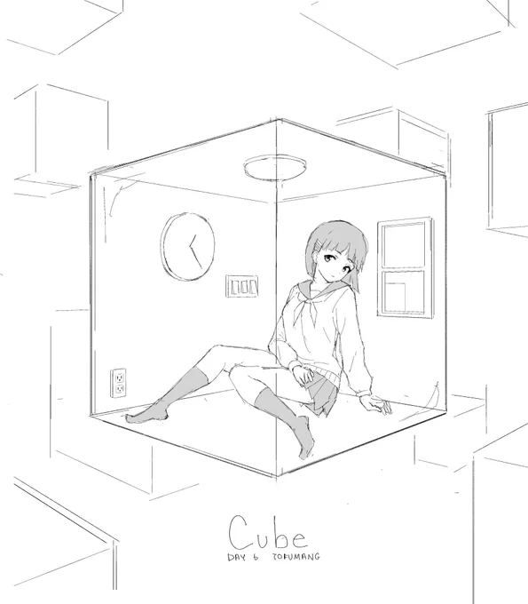 #sketchtember Day 6 - Cube

felt like drawing Suguha lol 