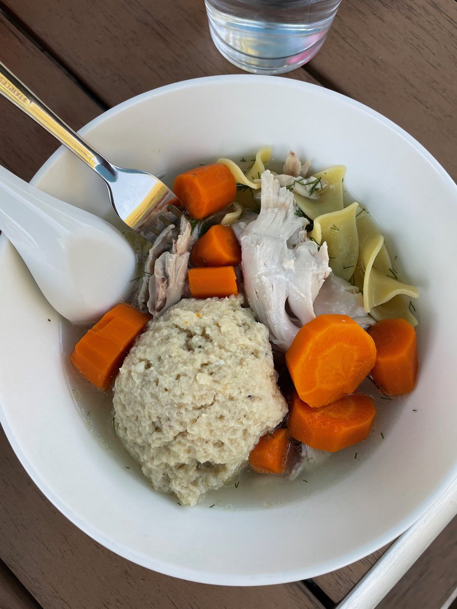 susantran's tweet image. My sister-in-law just shared pix of how they’re celebrating #RoshHashanah! My favorite part is the Chinese soup spoon in the bowl of matzo ball soup!!!! #MulticulturalFamily #AllAmerican  #ShanahTovah