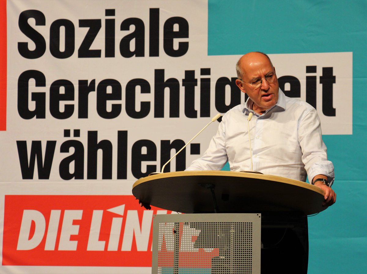 Gregor Gysi in Trier: "#Merkel hat Deutschland verwaltet. Das reicht aber nicht. Wir brauchen wieder Ziele!"
