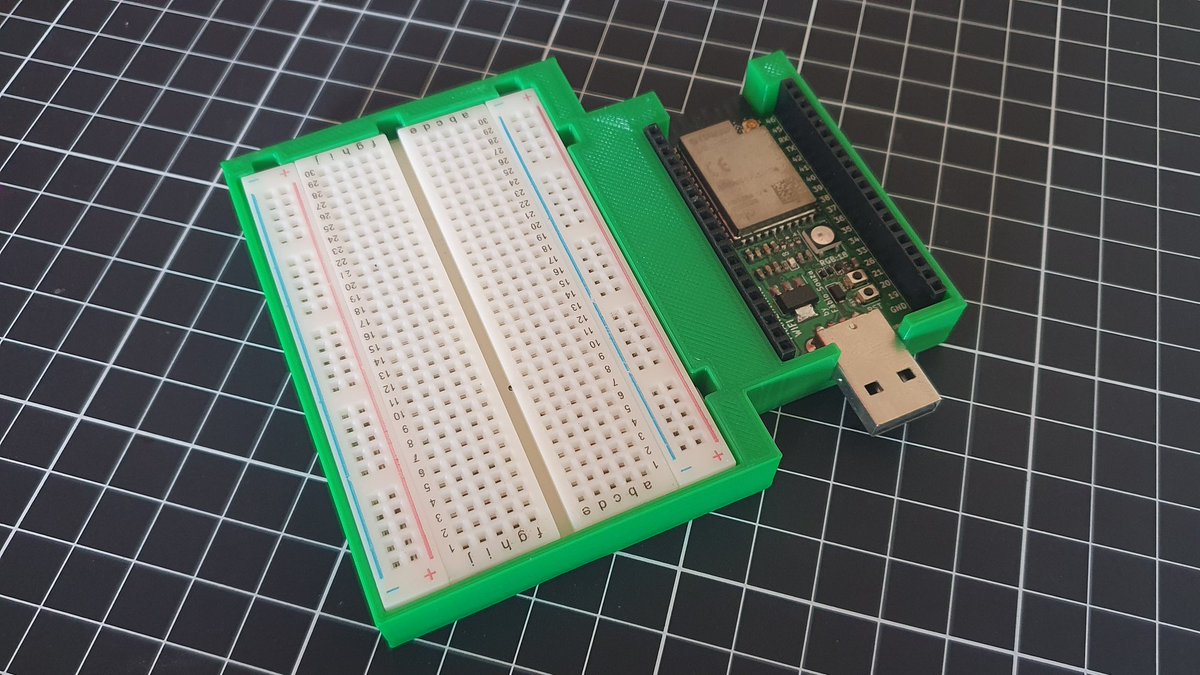 FabioSouza_io's tweet photo. Suporte para protoboard e Franzininho WiFi. Fiz para facilitar os meus testes na bancada.
O que achou?
Logo coloco no #Thingverse para que quiser.
#Franzininho @Franzininho_ https://t.co/v0EL9Lyii5