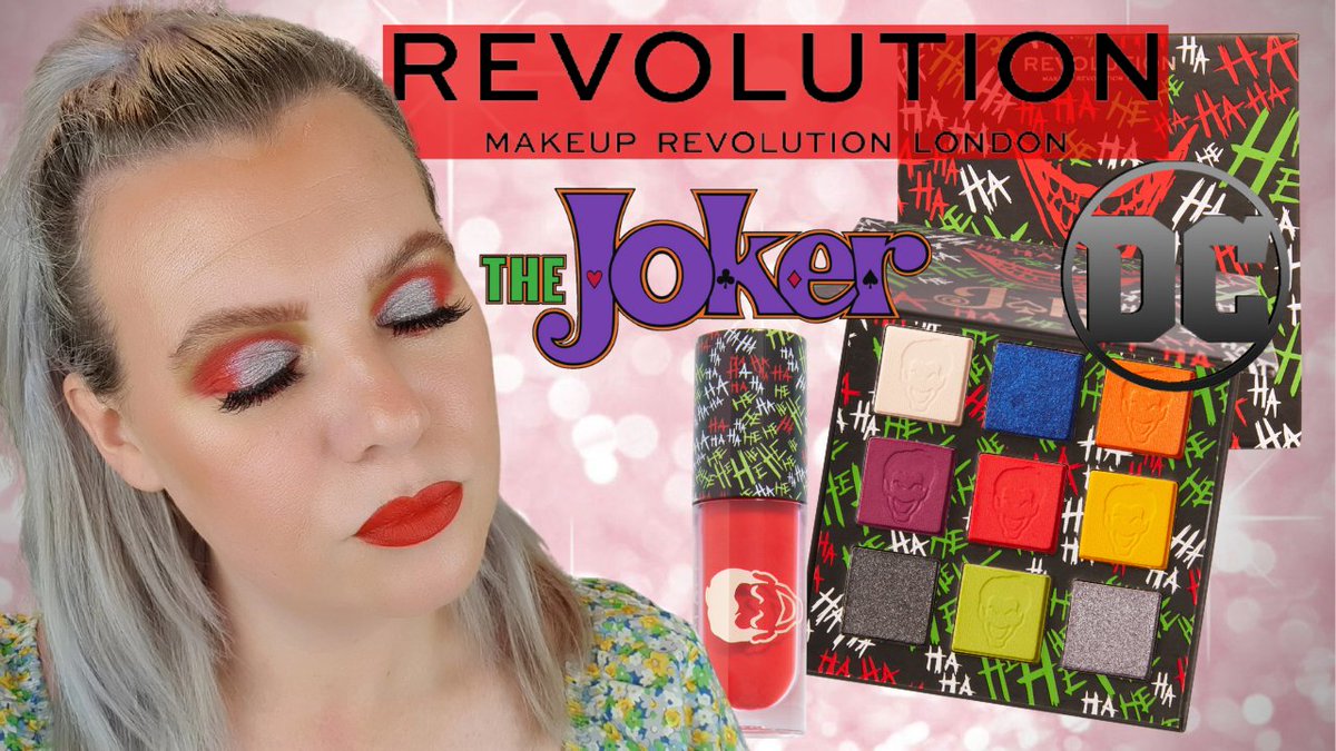 ClareWalch's tweet photo. My video has just gone up on my YouTube channel reviewing the Joker collection from Makeup Revolution X DC 🃏
https://t.co/8RLEoNs3xc
#dccomics #TheJoker #makeup #smallyoutuber #makeuprevolution https://t.co/zrBLyKPkgF